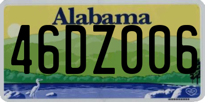AL license plate 46DZ006