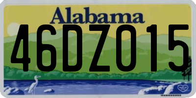 AL license plate 46DZ015