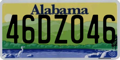 AL license plate 46DZ046
