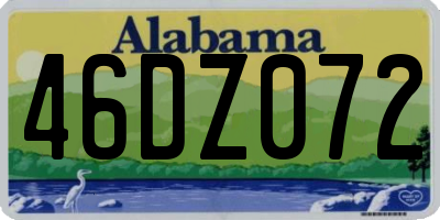 AL license plate 46DZ072