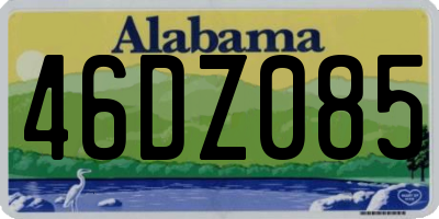 AL license plate 46DZ085