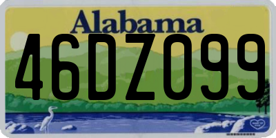 AL license plate 46DZ099