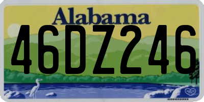 AL license plate 46DZ246