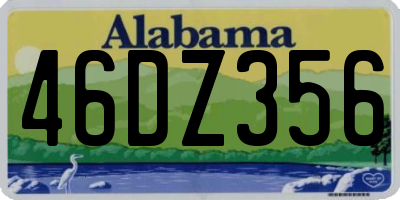 AL license plate 46DZ356
