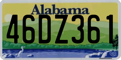 AL license plate 46DZ361