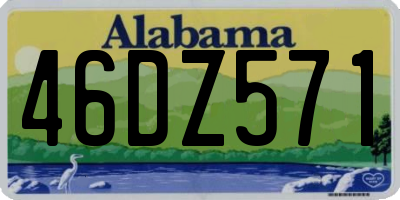 AL license plate 46DZ571