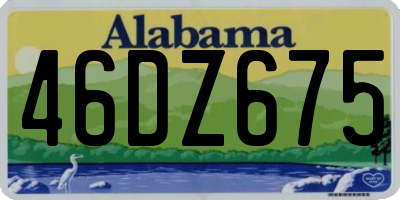 AL license plate 46DZ675