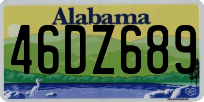 AL license plate 46DZ689