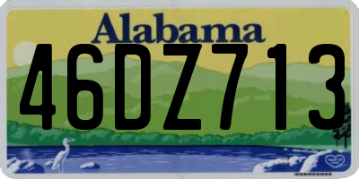 AL license plate 46DZ713