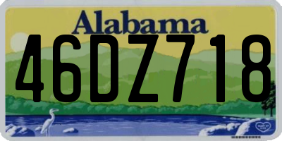AL license plate 46DZ718