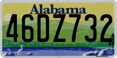 AL license plate 46DZ732