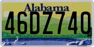 AL license plate 46DZ740