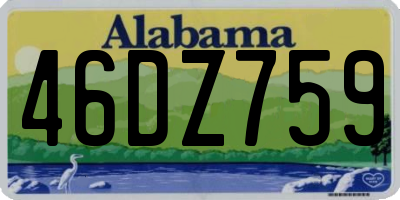 AL license plate 46DZ759