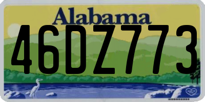AL license plate 46DZ773