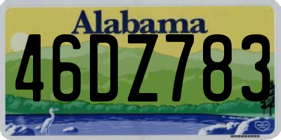 AL license plate 46DZ783