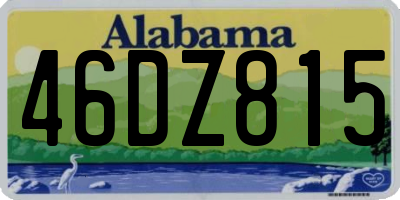AL license plate 46DZ815