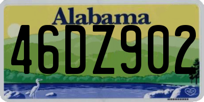 AL license plate 46DZ902