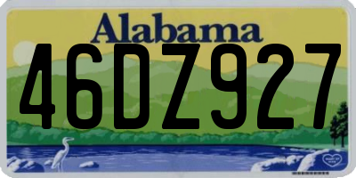 AL license plate 46DZ927
