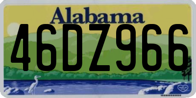 AL license plate 46DZ966