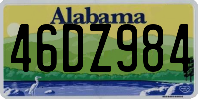 AL license plate 46DZ984