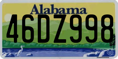 AL license plate 46DZ998