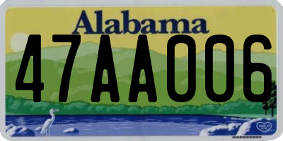 AL license plate 47AA006