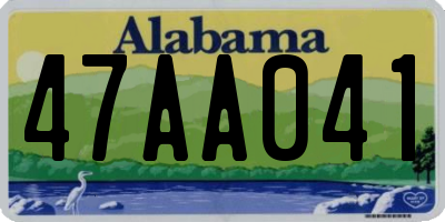 AL license plate 47AA041