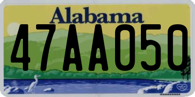 AL license plate 47AA050