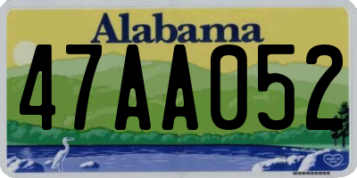 AL license plate 47AA052