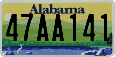 AL license plate 47AA141
