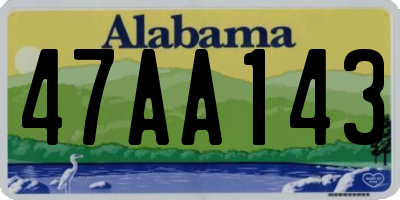 AL license plate 47AA143