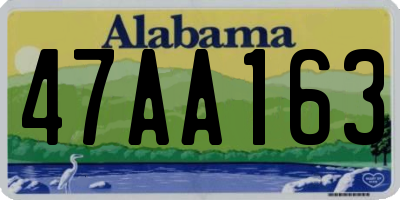 AL license plate 47AA163