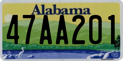 AL license plate 47AA201