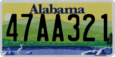 AL license plate 47AA321