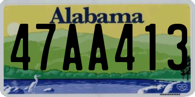 AL license plate 47AA413