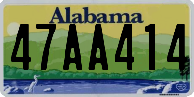 AL license plate 47AA414