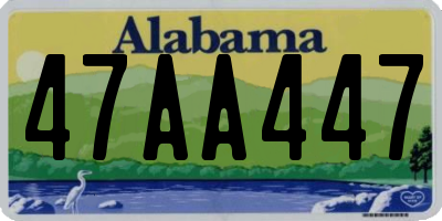 AL license plate 47AA447