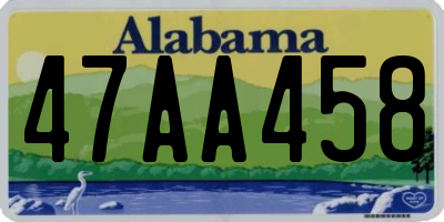 AL license plate 47AA458