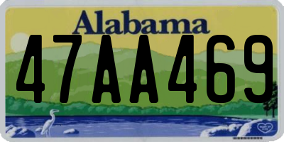 AL license plate 47AA469