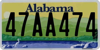 AL license plate 47AA474