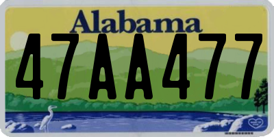 AL license plate 47AA477