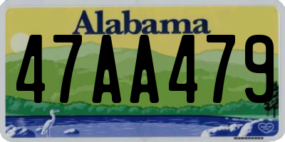 AL license plate 47AA479