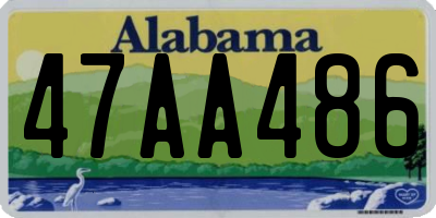 AL license plate 47AA486