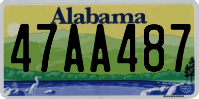 AL license plate 47AA487
