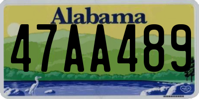 AL license plate 47AA489