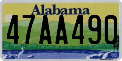 AL license plate 47AA490
