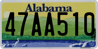 AL license plate 47AA510