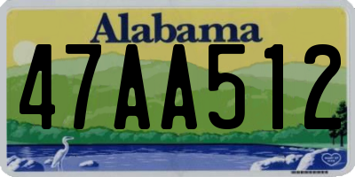 AL license plate 47AA512