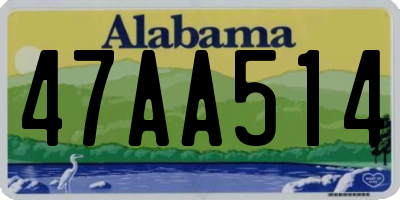 AL license plate 47AA514