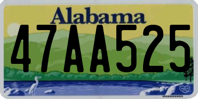 AL license plate 47AA525